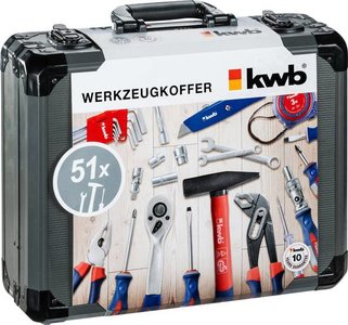 OP=OP!!  Aluminium gereedschapskoffer KWB 51 delig